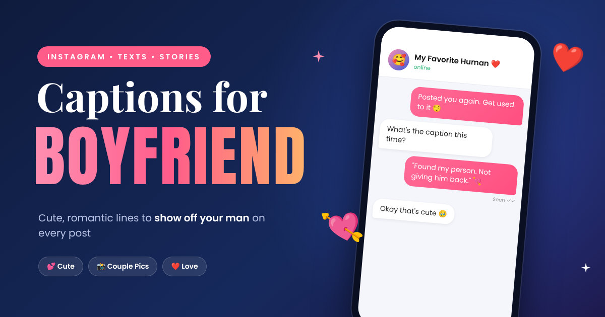 Captions for Boyfriend