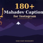 Mahadev Captions for Instagram