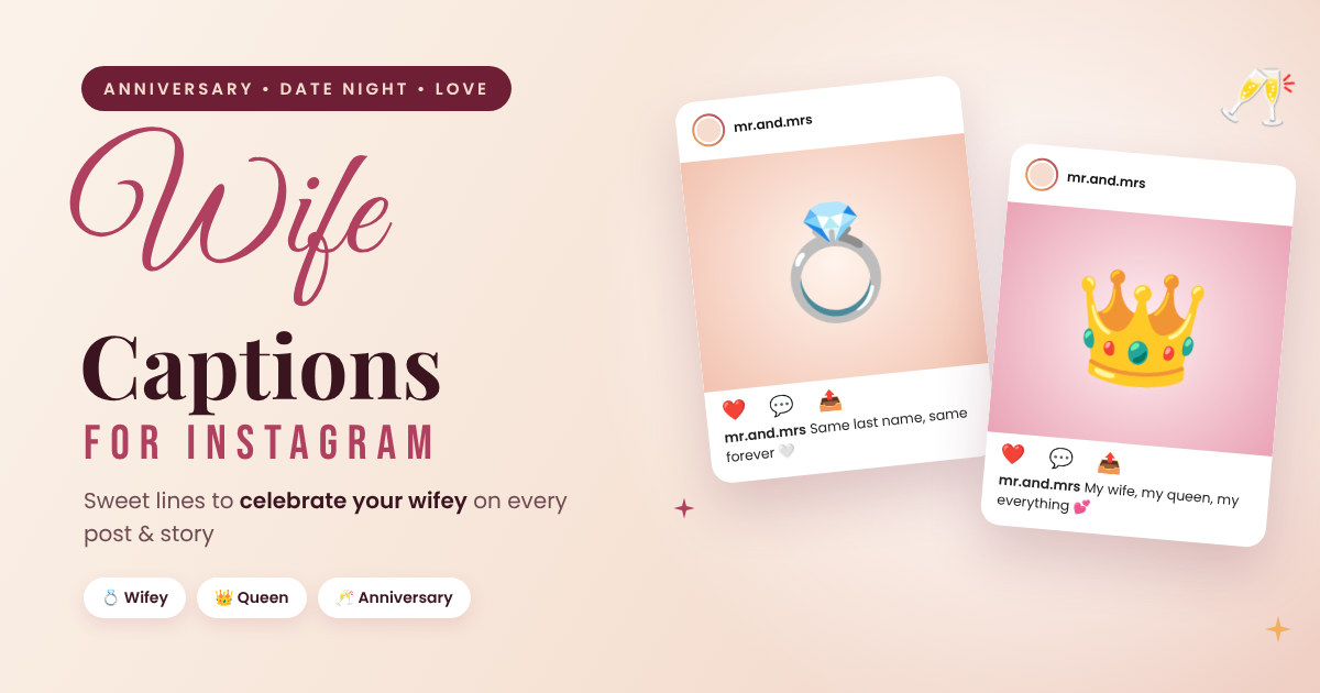 Wife Captions for Instagram